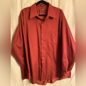 Dark Red Boys XXL 18 34/35 Dress Shirt